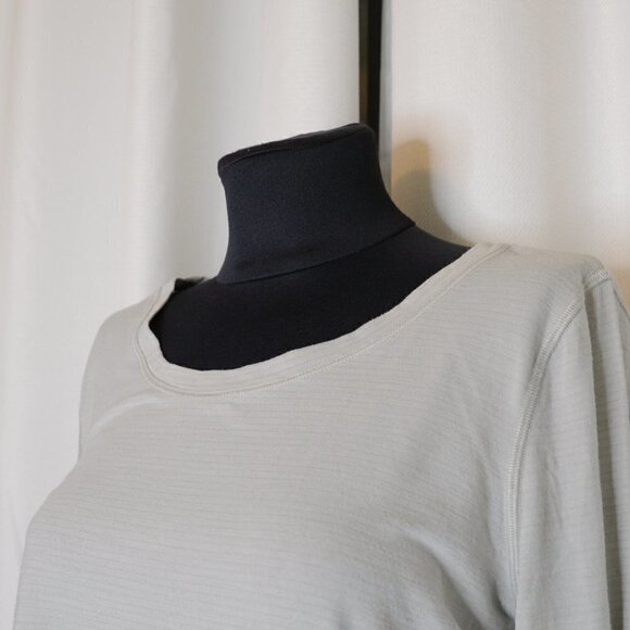 Lululemon Intensi-Tee Long Sleeve In Heathered Seal Grey / Battleship Sz 10 - Picture 8 of 10